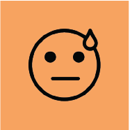 sweat emoji to represent the going it alone segment of consumers