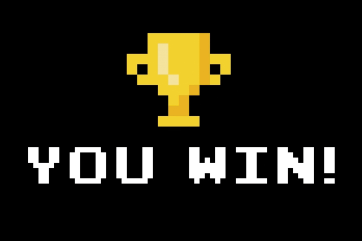 a pixelated trophy symbolizing excellence in AI customer experience, showcasing the integration of advanced tools into customer-centric digital strategies
