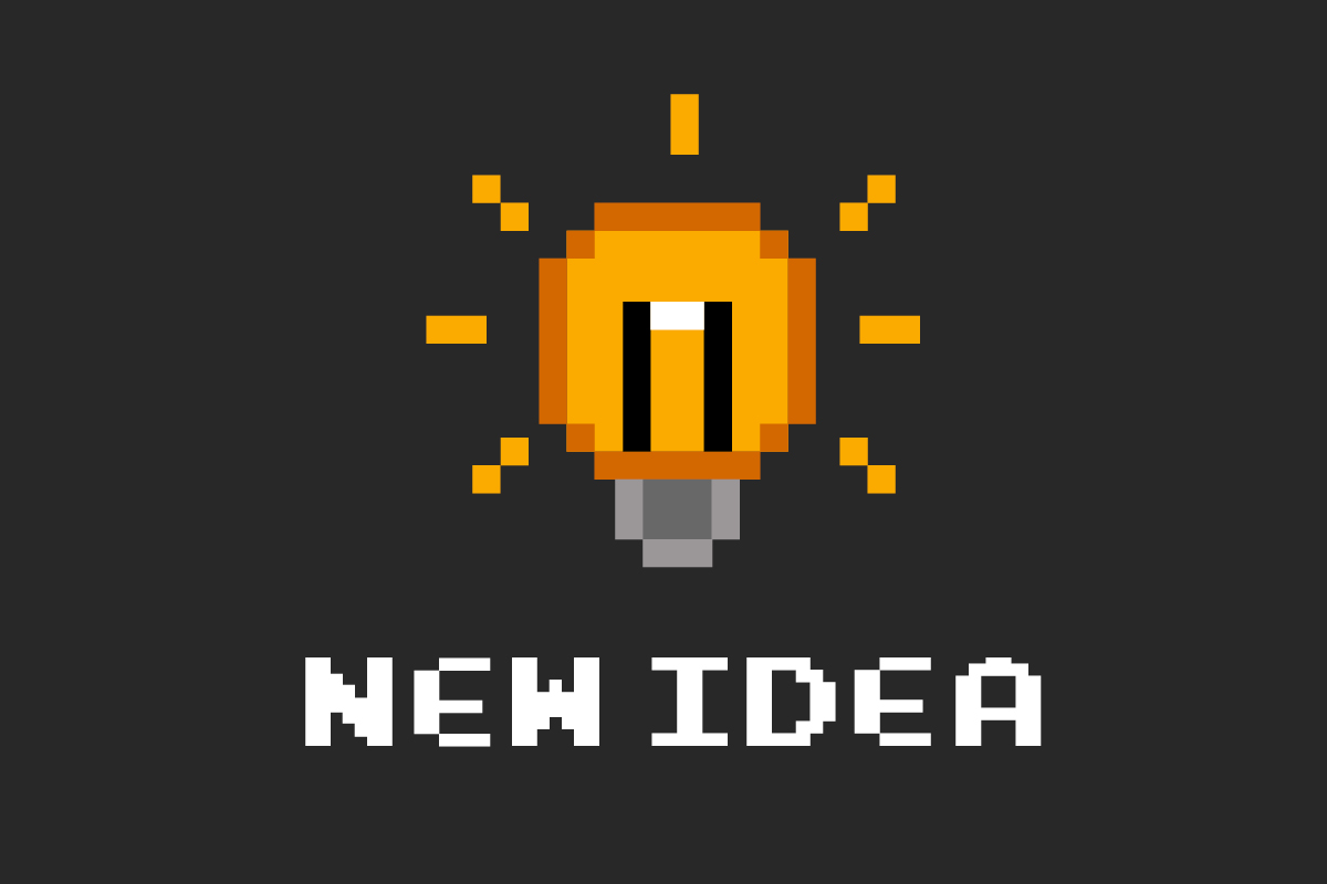 a pixelated idea bulb representing new ideas in customer experience artificial intelligence (AI in CX), showcasing innovative applications of AI technologies