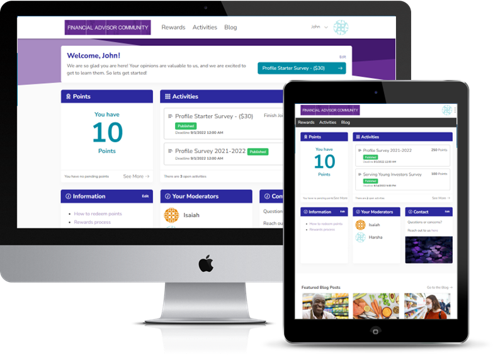 Bellomy FAC platform interface offering tools for individual investors and faith based investors to compare asset classes, review investment forms, and manage investment portfolios worldwide, balancing rapid growth and profit with risks and no guarantee of future results.