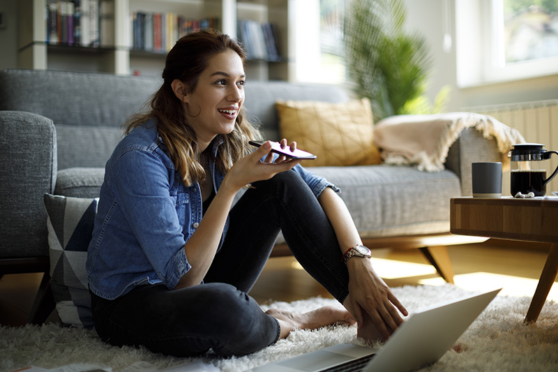 a woman talking on her phone