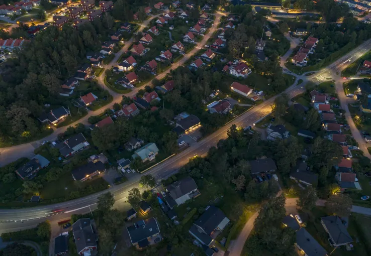 neighborhood at night